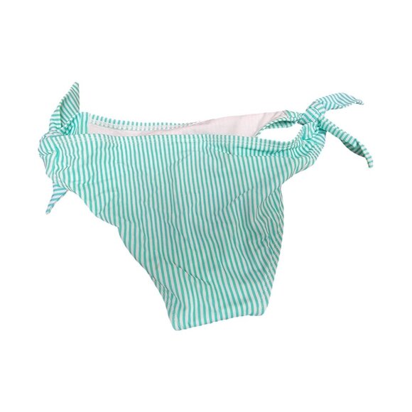 Striped Green &‎ White Bikini Bottoms With Side Ties Xhilaration Small - Picture 2 of 6